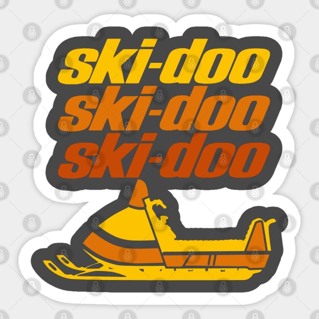 Ski Doo vintage Snowmobiles Sticker by Midcenturydave